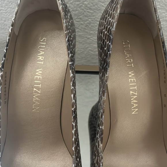 NWT Stuart Weitzman Brown Peep Toe Pumps - Picture 12 of 14